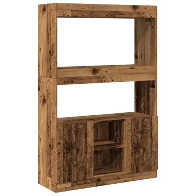 Visoka omara - Komoda - Predalnik starinski les 92x33x140 cm inženirski les