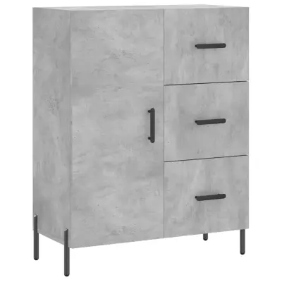 Komoda - Predalnik betonsko siva 69,5x34x90 cm inženirski les