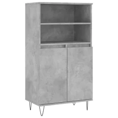 Visoka omara - Komoda - Predalnik betonsko siva 60x36x110 cm inženirski les