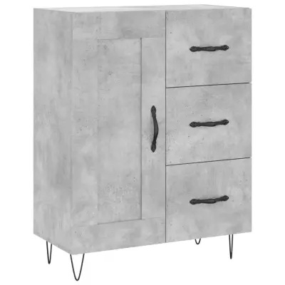 Komoda - Predalnik betonsko siva 69,5x34x90 cm inženirski les