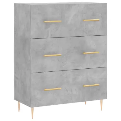 Komoda - Predalnik betonsko siva 69,5x34x90 cm inženirski les