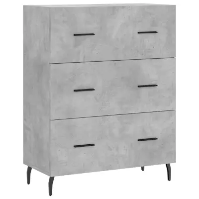 Komoda - Predalnik betonsko siva 69,5x34x90 cm inženirski les