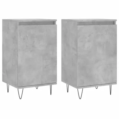 Komoda - Predalnik 2 kosa betonsko siva 40x35x70 cm inženirski les