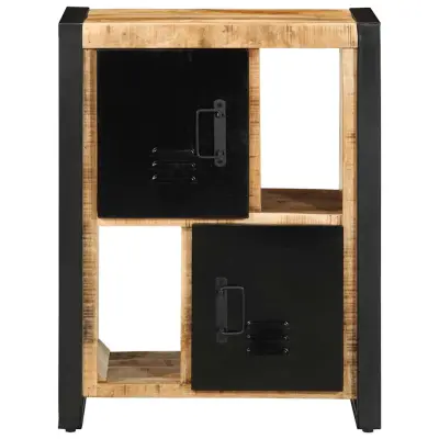 Komoda - Predalnik 55x35x70 cm trden robusten mangov les in kovina