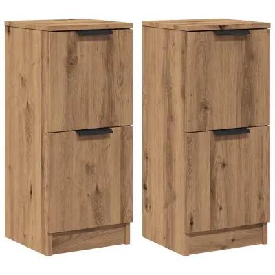 Komoda - Predalnik 2 kosa artisian hrast 30x30x70 cm konstruiran les