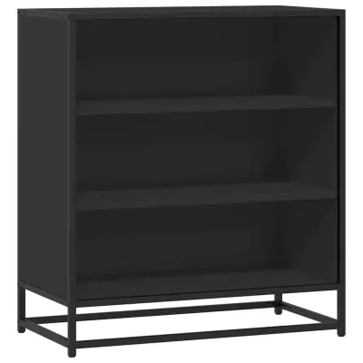 Komoda - Predalnik črna 68x35x76 cm inženirski les in kovina