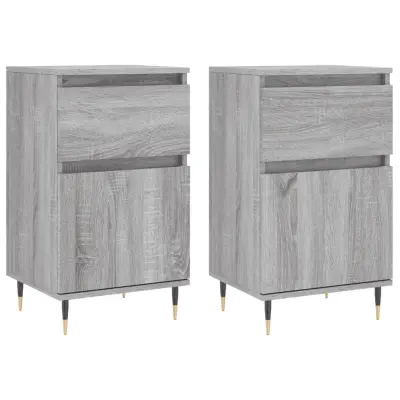 Komoda - Predalnik 2 kosa siva sonoma 40x35x70 cm inženirski les