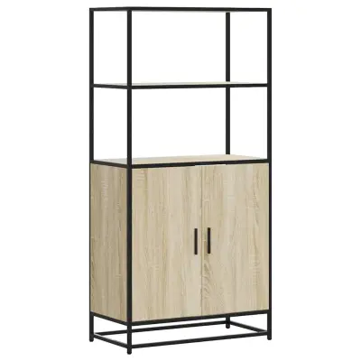 Visoka omara - Komoda - Predalnik sonoma hrast 68x35x139 cm inženirski les in kovina