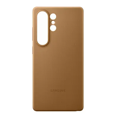 Samsung, Vrhunski ovitek za Galaxy S25 Ultra iz elegantnega, trpežnega pravega usnja, Zlata
