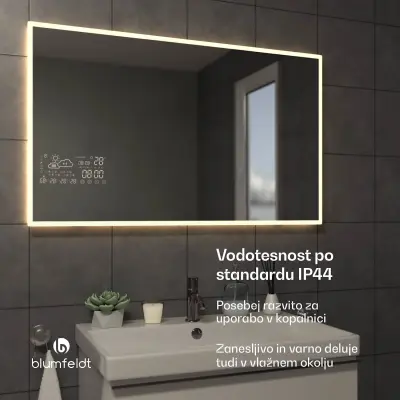 Blumfeldt Smart Mirror, IR ogledalo, 500 W, IP44 (100 x 60cm)