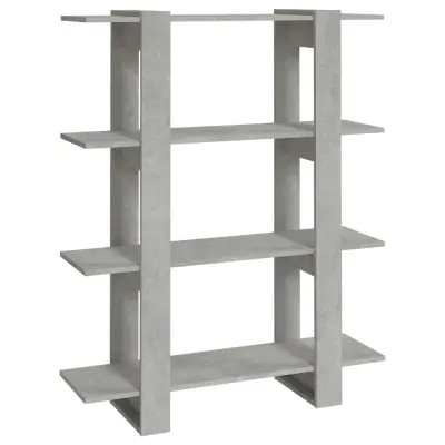 Knjižna omara - Knjižni regal betonsko siva 100x30x123,5 cm
