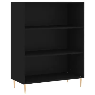 Knjižna omara - Knjižni regal črna 69,5x32,5x90 cm inženirski les