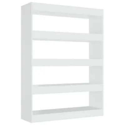 Knjižna omara - Knjižni regal visok sijaj bela 100x30x135 cm