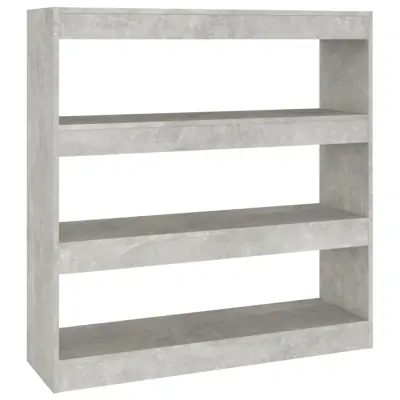 Knjižna omara - Knjižni regal betonsko siva 100x30x103 cm