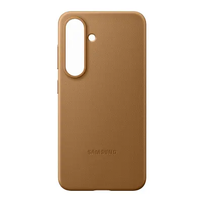 Samsung, Vrhunsko ohišje za Galaxy S25 iz elegantnega, trpežnega pravega usnja, Zlata