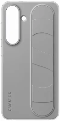 Samsung, Silikonsko ohišje za Galaxy S25 z vrvico in funkcijo stojala, Siva