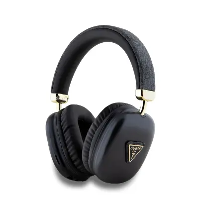 Guess, Stereo brezžične slušalke Bluetooth 5.3 4G trikotni vzorec, Črna