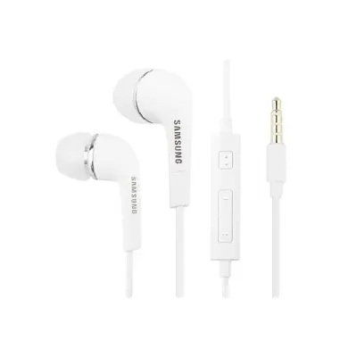 Samsung, Stereofone slušalke HF 3,5 mm z mikrofonom in gumbom za uravnavanje glasnosti, Bela