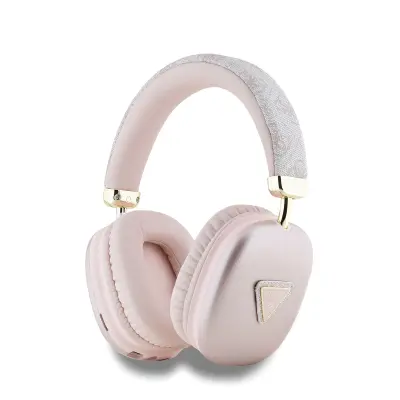 Guess, Brezžične slušalke Bluetooth 5.3 stereo 4G Triangle Pattern, Roza