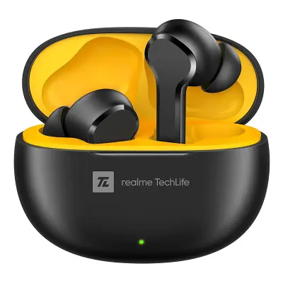 Realme, Buds T100 IPX5 Bluetooth 5.3 AI ENC slušalke z nizko zakasnitvijo 88 ms, Črna