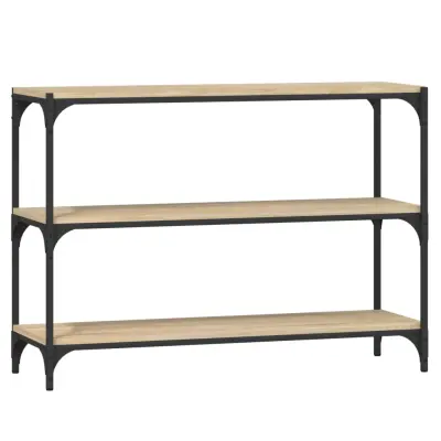 Knjižna omara - Knjižni regal sonoma hrast 100x33x70,5 cm inž. les in jeklo