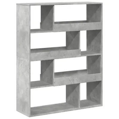 Knjižna omara - Knjižni regal betonsko siva 100x33x125,5 cm inženirski les