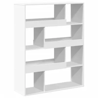 Knjižna omara - Knjižni regal bela 100x33x125,5 cm inženirski les