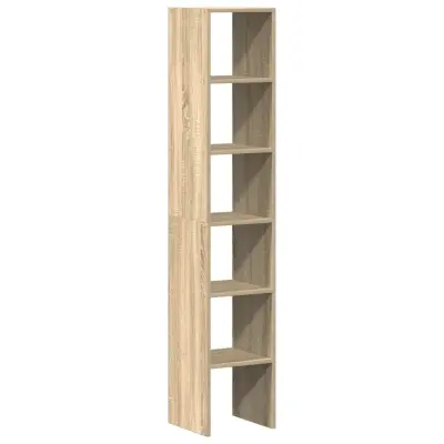 2 kosi Knjižne omare - Knjižni regal zložljiva sonoma hrast 30x30x80cm inž. les