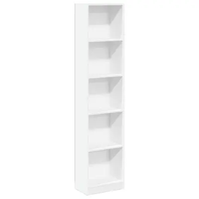 Knjižna omara - Knjižni regal bela 40x24x176 cm inženirski les