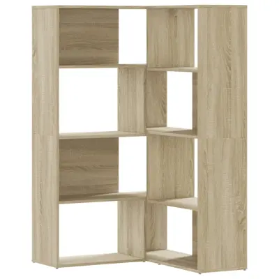 Kotna Knjižna omara - Knjižni regal 4-nadstropna sonoma hrast 85x85x140 cm