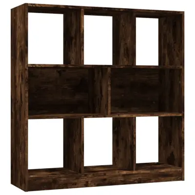 Knjižna omara - Knjižni regal dimljeni hrast 97,5x29,5x100 cm inženirski les