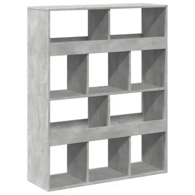 Knjižna omara - Knjižni regal betonsko siva 100x33x125,5 cm inženirski les