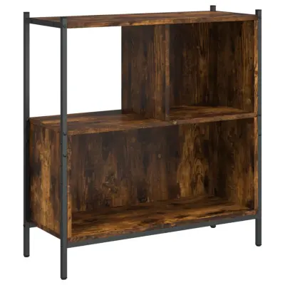 Knjižna omara - Knjižni regal dimljeni hrast 72x28x77,5 cm inženirski les