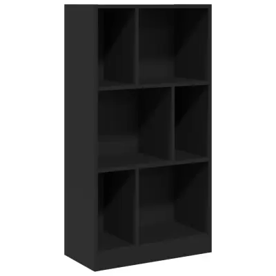 Knjižna omara - Knjižni regal črna 57x28,5x107,5 cm inženirski les