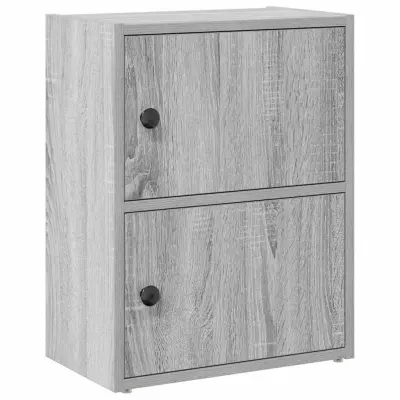 Knjižna omara - Knjižni regal siva sonoma 40x24x52 cm inženirski les