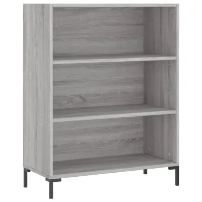 Knjižna omara - Knjižni regal siva sonoma 69,5x32,5x90 cm inženirski les