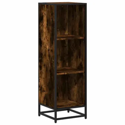 Knjižna omara - Knjižni regal dimljeni hrast 33,5x33x107,5 cm inženirski les
