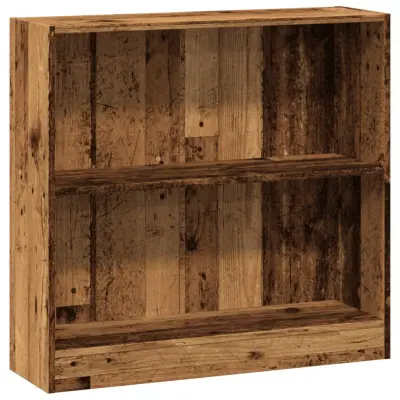 Knjižna omara - Knjižni regal starinski les 80x24x76 cm inženirski les