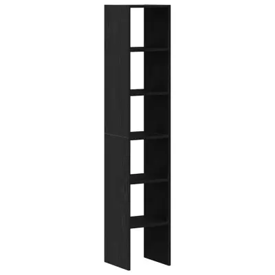2 kosi Knjižne omare - Knjižni regal zložljiva črna 30x30x80 cm inženirski les