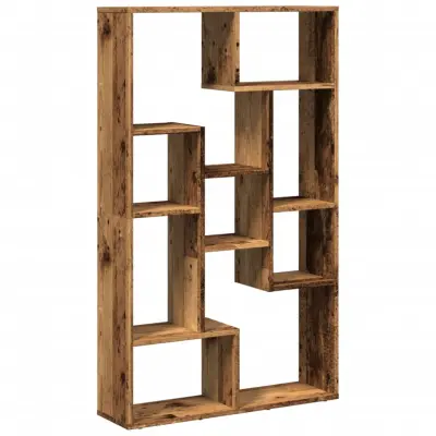 Knjižna omara - Knjižni regal starinski les 72x20x120 cm inženirski les