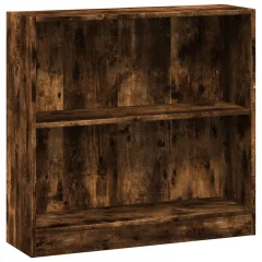 Knjižna omara - Knjižni regal dimljeni hrast 80x24x76 cm inženirski les