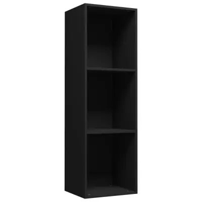 Knjižna omara - Knjižni regal črna 36x30x114 cm iverna plošča