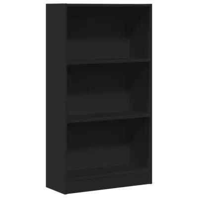 Knjižna omara - Knjižni regal črna 60x24x109 cm inženirski les