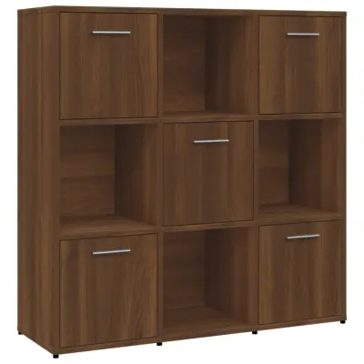 Knjižna omara - Knjižni regal rjav hrast 90x30x90 cm inženirski les