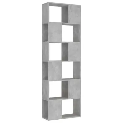 Knjižna omara - Knjižni regal za razdelitev prostora betonsko siva 60x24x186 cm