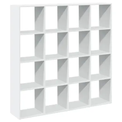 Knjižna omara - Knjižni regal bela 137,5x29x137,5 cm inženirski les