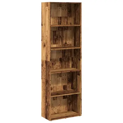 Knjižna omara - Knjižni regal starinski les 60x30x189 cm inženirski les