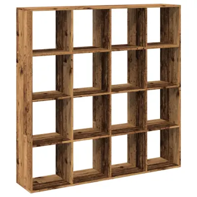 Knjižna omara - Knjižni regal starinski les 137,5x29x137,5 cm inženirski les
