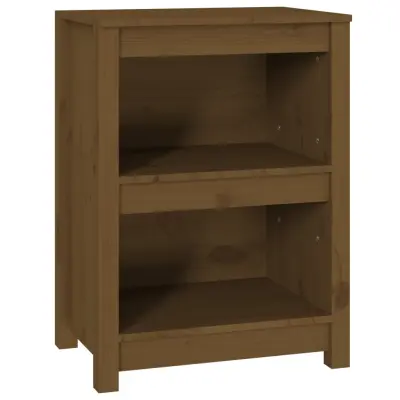 Knjižna omara - Knjižni regal medeno rjava 50x35x68 cm trdna borovina