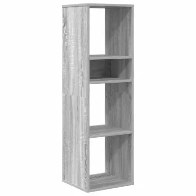 Knjižna omara - Knjižni regal siva sonoma 34x31x112 cm cm inženirski les